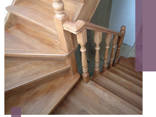 Дубовые лестницы под ключ в Чайковском: изготовление и монтаж