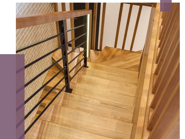 Лестницы из ясеня в Чайковском под ключ от 9919 руб. 