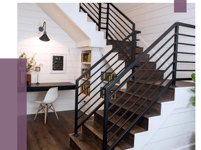 Перила для лестницы в доме в Чайковском от 7338 руб. — ПРОЛЁТ-Чкв