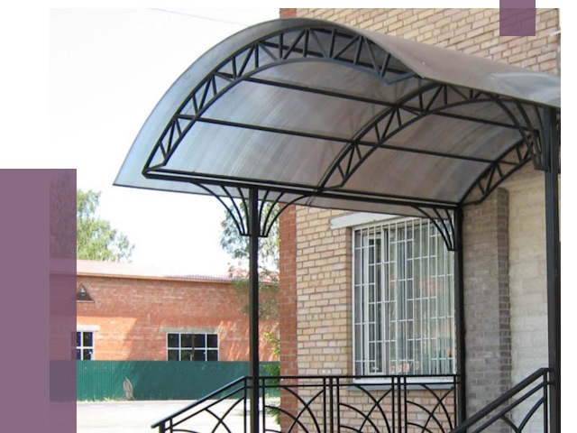 Металлические навесы и козырьки в Чайковском от 12651 руб.