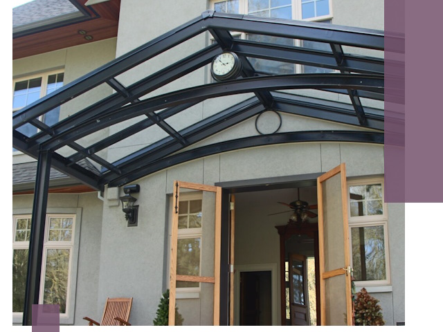 Изготовление и монтаж навесов и козырьков в Чайковском