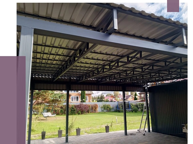 Монтаж навесов в Чайковском от 7287 руб. — установка навеса | ПРОЛЁТ-Чкв