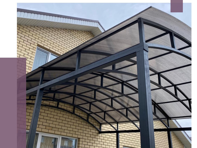 Монтаж козырьков в Чайковском от 11386 руб. | ПРОЛЁТ-Чкв