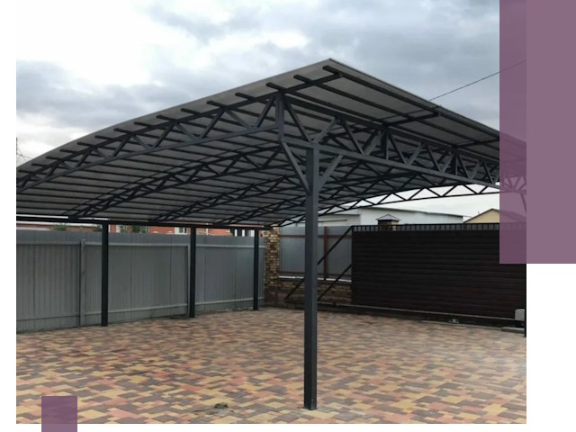 Недорогие навесы под ключ в Чайковском — изготовление и монтаж