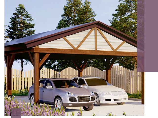 Навесы для автомобиля в Чайковском — изготовление и монтаж