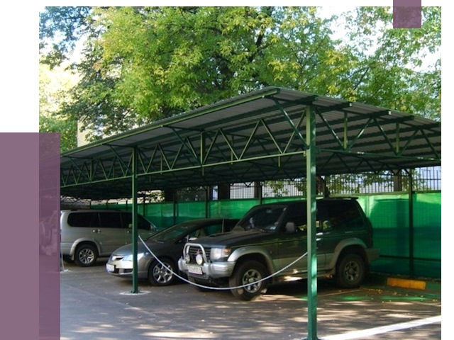 Навесы для парковки в Чайковском от 79450 руб. заказать | ПРОЛЁТ-Чкв