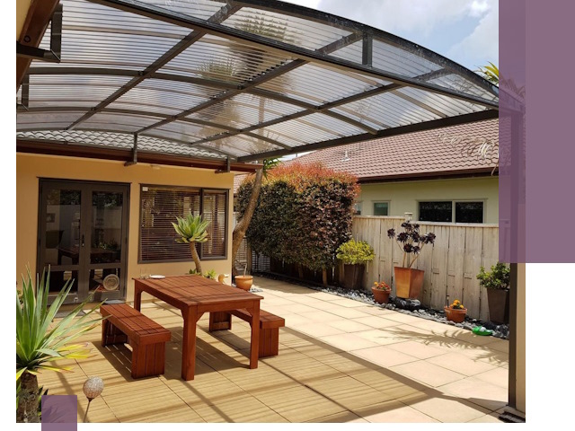 Навесы во двор под ключ в Чайковском — изготовление и монтаж