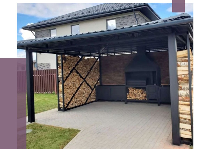 Навесы для барбекю в Чайковском от 12601 руб. под ключ | ПРОЛЁТ-Чкв