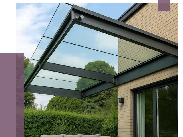 Стеклянные навесы и козырьки в Чайковском от 12145 руб.