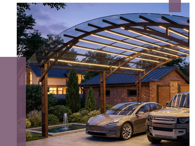 Металлические навесы в Чайковском от 12550 руб. под ключ — ПРОЛЁТ-Чкв