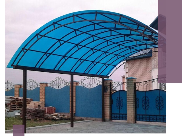 Арочные навесы под ключ в Чайковском — изготовление и монтаж