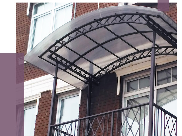 Козырьки над балконом в Чайковском от 8552 руб. | ПРОЛЁТ-Чкв