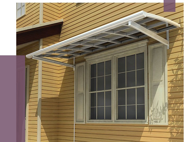 Козырьки над окнами в Чайковском от 7540 руб. — монтаж, покупки | ПРОЛЁТ-Чкв