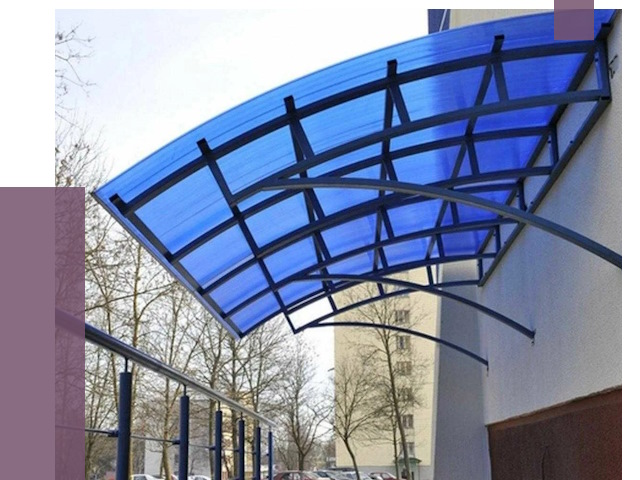 Козырьки из поликарбоната в Чайковском от 4251 руб. под ключ | ПРОЛЁТ-Чкв