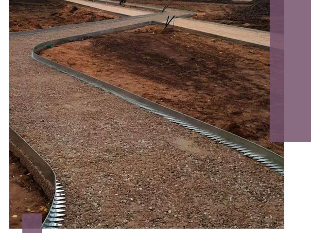 Металлические бордюры под ключ в Чайковском — изготовление и монтаж