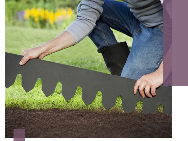 Металлические бордюры для газона в Чайковском — изготовление и монтаж